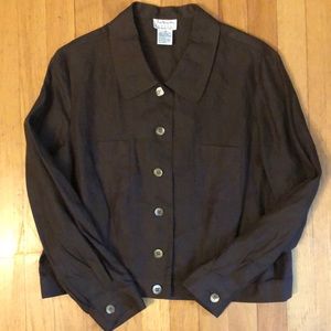 Vintage Talbots brown linen jacket